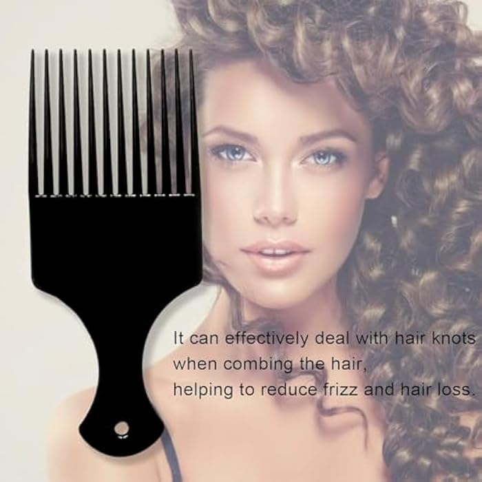 Plastic Afro Comb for Curly Hair - Multi Color - Image 5